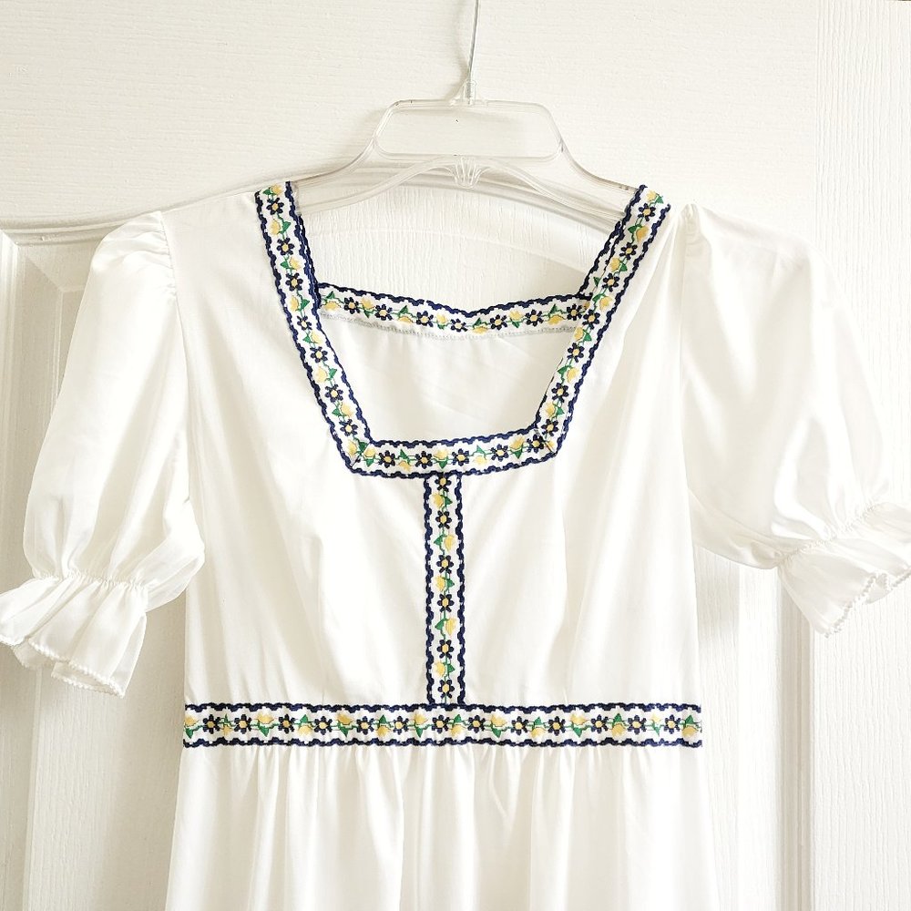 Vintage Formfit Rogers White Long Nightgown Lingerie Bedgown Nightdress Nightie - Picture 2 of 11
